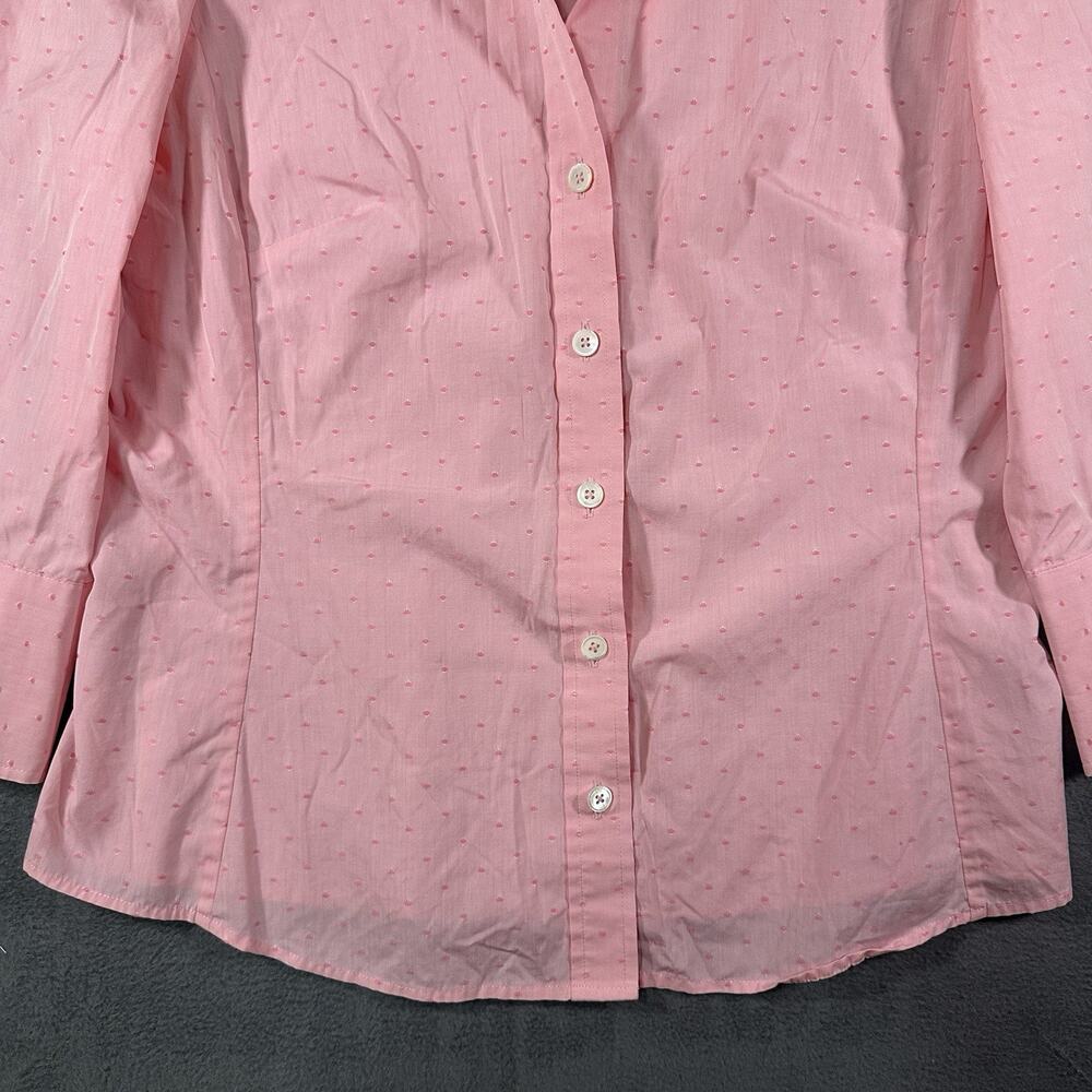 Banana Republic Shirt Women’s Size Large Dress Pink Long Sleeve Button Up - Picture 2 of 9